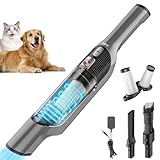Zefiro Compact Powerful Cordless Handheld Vacuum, Rechargeable Portable Car Vacuum for Car & Pet Hair, 25000PA High Power Suction, XL Dust Cup, 2 Brushes & Filters, Long Runtime with Charger