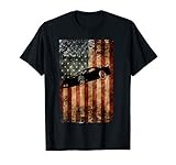 Late Model Dirt Track Racing Gifts Distressed American Flag T-Shirt
