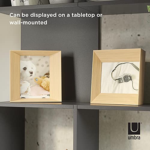 Umbra Lookout Angular Square Picture Frame For Desktop And Wall, 5" X 7", Natural #TOP5