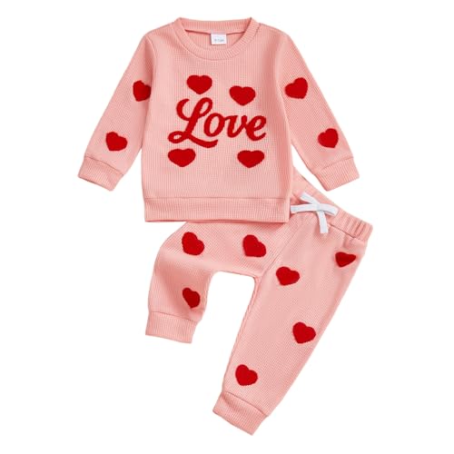 BULINGNA Toddler Baby Girl Valentine Outfit Set