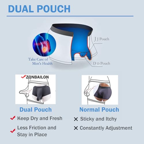 ZONBAILON Men's Bulge Enhancing Brief Dual Pouch Underwear Breathable Bikini’s Boxer Modal Trunk2