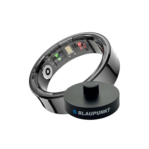 Blaupunkt Smart Ring V2 | kein Abo | keine unsichere Cloud | Edelstahl | Schritte, Schlaf, Puls, Blutsauerstoff SpO2, Kalorien, HRV, Sport-Aktivitäten | IP68 | für Android und iOS | Schwarz | Größe 13