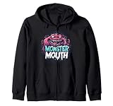 Amistoso monstruo sonriente con boca Sudadera con Capucha