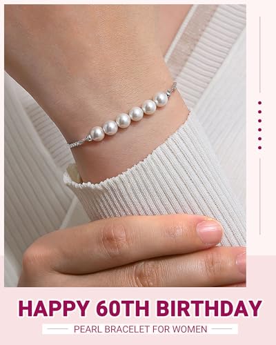 30th/40th/50th/60th Birthday Gifts for Women, 3/4/5/6 Peal Bracelet for Women2