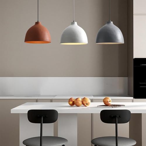 Suspension nordique en résine blanche à tête simple E27 pour montage flush mount