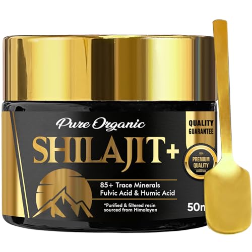 Shilajit Puro del Himalaya, Shilajit Minerales de Acido Fúlvico Favorece la Resistencia y la Vitalidad, Aumenta los Niveles de Energía