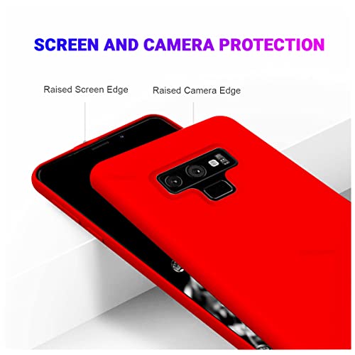 Image of LIRAMARK Liquid Silicone Soft Back Cover Case for Samsung Galaxy Note 9 (Red)
