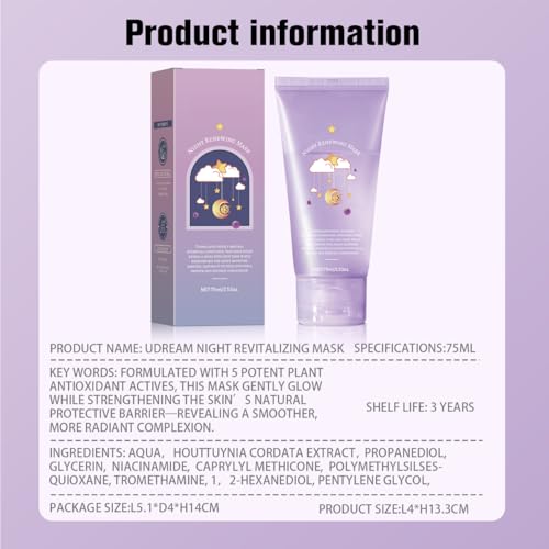 GROEI Night Collagen Peel-Off Mask – 75ml Hydrating Overnight Face Mask with Niacinamide – Smooths Skin, Refines Pores, Lightweight Leave-On Gel for Radiant Morning Glow (1PC) - Thumbnail 7