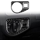 Real Carbon Fiber Car Sticker Interior Headlight Switch Cover Trim For VW Golf 7 GTI R GTE GTD MK7 2013-2017 Accessories(left drive)