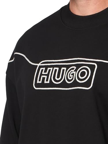 HUGO Men's Outline Logo Crewneck Sweatshirt3