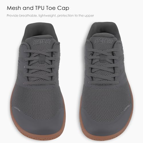Image of ASITVO Wide Men's Barefoot Zero Drop Sole Minimalist Width Toe Box Walking Shoes Sneakers TPU Toe No-Sew Upper