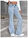 GORGLITTER Girl's Flare Jeans Cute Fashion Trendy Casual High Waisted Bell Bottom Denim Pants Bottoms with Pockets Medium Wash Blue 10 Years