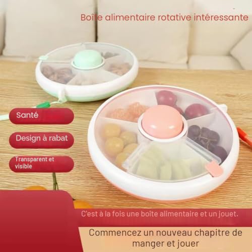 Ukisisi Spinning Snack,Snack Spinner Rotating Storage 5 Compartment,Snack Spinner Container,snackle Box for Snacks,Snack Rotating Container,Rotating Snack Box,Leakproof Snack Box Container – vue 3