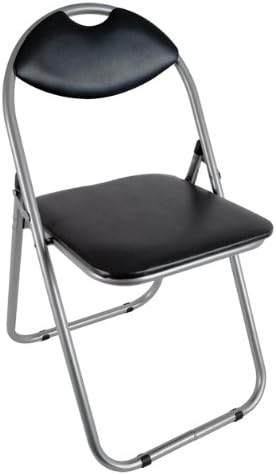 Anika Home 60050 Paris Faux Leather Chair | Folds Up For Storage | Comfortable And Durable | Practical and Stylish | Black Colour