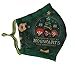 Handmade to Order Deluxe Cloth face mask w/grosgrain trim & optional nosepiece pocket-Reusable & Washable w/Comfortable, Adjustable polyester ear loops-Wizards-Harry Poter Hogwerts print assortment