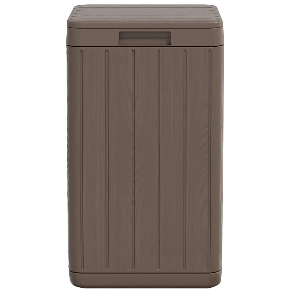vidaXL Cestino per Rifiuti da Esterno Marrone 38x38x65 cm in PP