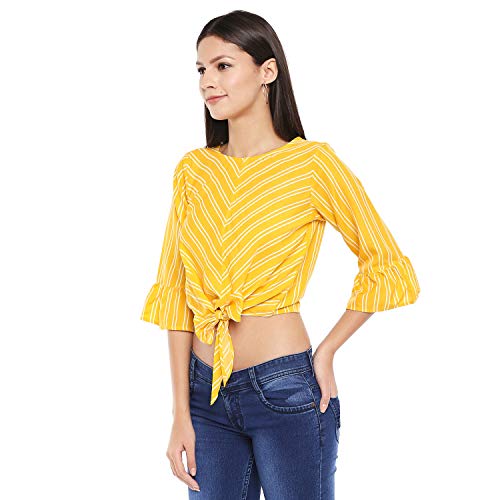 Image of OOMPH! Women's Crepe Ruffeld Top - Forest Green