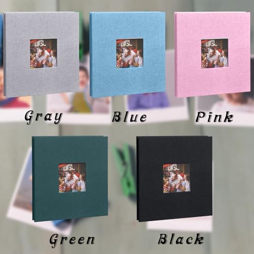 Álbum de fotos personalizado, álbum de recortes con cubierta de tela, texto grabado o impreso para bodas, cumpleaños o regalos navideños miniatura 2