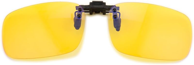 Clip on Anti Blue Light Filter Glasses UV Blocking Anti Eye Strain Yellow Lens Unisex