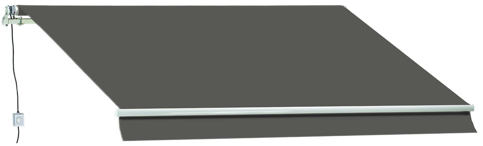 Mitepek Tenda da Sole motorizzata L.300xH.200cm, in Poliestere 280 gr/m² Grigio Fredi