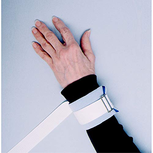 Image of Skil-Care Economy Foam Limb Holder with Single Strap, Universal Size, Soft Foam Cuff with Hook and Loop Closure, Non-Slip Buckle, Wrist or Ankle Restraint, White, 306044