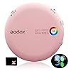 GODOX R1 LED Videoleuchte RGB Runde Klein Tragbar Fotolampe Videolicht 14 FX Lichteffekte 2500K-8500K Fülllicht Dauerlicht für Camcorder Fotografie (R1 Pink)
