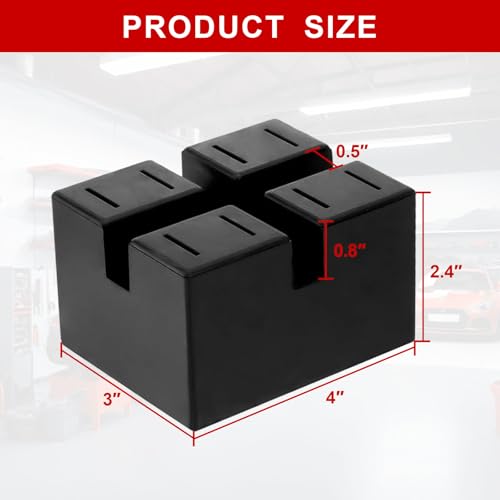 Pinch Weld Blocks for QuickJack Portable Car Lift, Solid Rubber Lift Blocks by AutGuangel - Used condition - Image 6