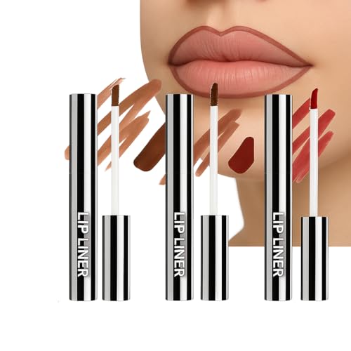 Set da 3 Lip Liner Stain Peel Off – Tinta Labbra Waterproof a Lunga Durata, Anti-Trasferimento, Alta Pigmentazione – Matita Labbra Staccabile Antimacchia per Labbra Secche, Fresca e Non Appiccicosa