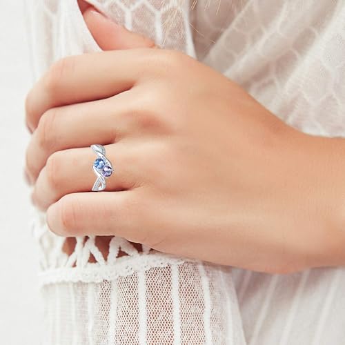 Personalized Mothers Ring with 1-2 Birthstones for Mom Engraved Name Sterling Silver Ring Couple Engagement Promise Rings for Her Custom Family Ring for Wife Grandmother Jewelry Gifts2