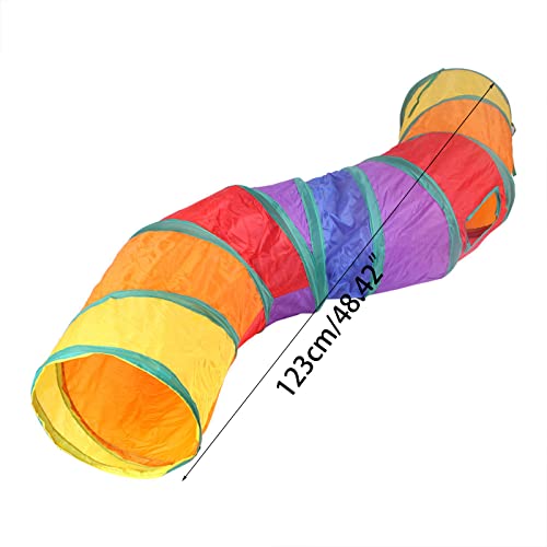 Tunnel pour chat avec boule à ressort et cachettes de jeu - 4