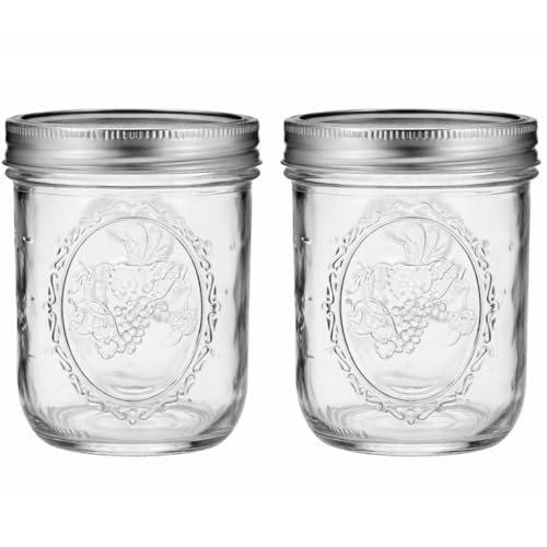 Wide Mouth 16 oz Mason Jars with Lids and Bands - 2 Pack - Packed in North Mountain Supply ImpactGuard Box - BPA-Free Made in the USA for Canning Freezing Storing and More