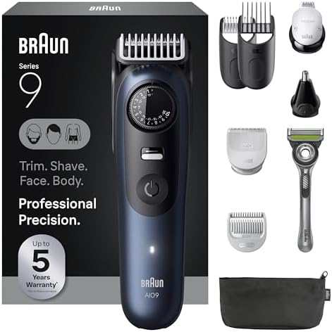 Braun Series 9 All-in-One Beard & Body Grooming Kit for Men, Cord...