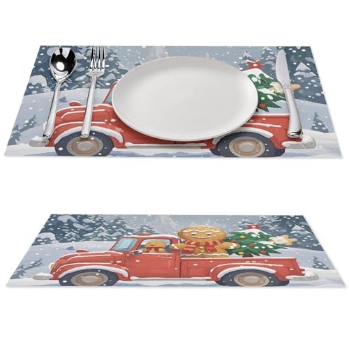Set de table antidérapant pain d'épices lavable et résistant à la chaleur