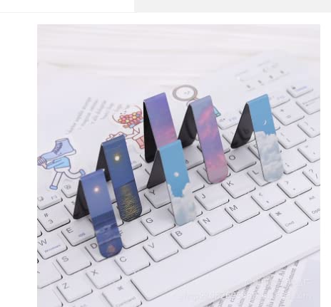 Marcadores Magnéticos,6 PCS Marcadores de Libro Magnéticos Marcadores de Página de Imán Libro Marcador Clip para Estudiantes Niños Lectura