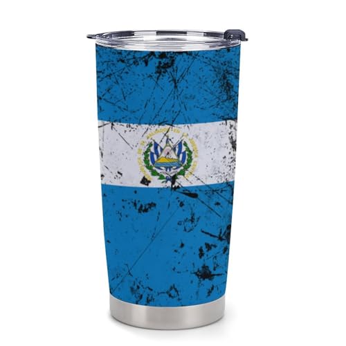 Portavasos para auto Grunge Texture Bandera El Salvador 4PCS miniatura 1