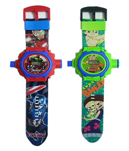 Digital Dial Kids Boys 24 Images Projector Watch with Silicone Band, Combo Pack of 2 - PTHK-1846 (B09KQ3TRZJ) Amazon Price History, Amazon Price Tracker