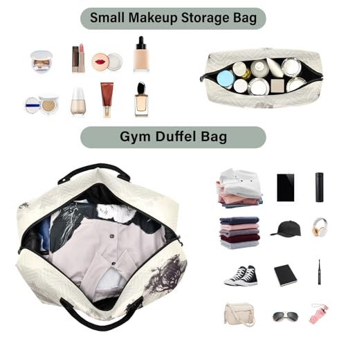 Western Cowboy Sports Gym Bag for Women Men Travel Duffel Bag Weekend Overnight Carry on Bag with Toiletry Bag Air Travel Bag for Workout Swimming Yoga Plane Hospital4