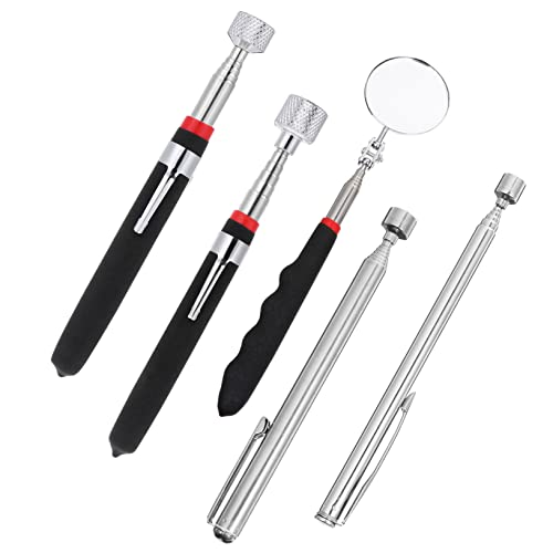 LIFKOME Extendable Magnetic Pickup Tool Kit Swivel Inspection Mirror for Auto Maintenance