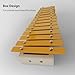 FAPAO 13 Notes Glockenspiel Classic Wood Color Xylophone Metal Keys Percussion Rhythm Handheld Musical Instrument with 2 Mallets Gift for Beginners Students