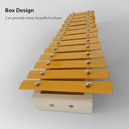 Xylophone glockenspiel 13 notes classique en bois avec ses 2 maillets de percussion