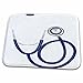 3dRose Blue and White Medical Stethoscope Illustration - Dish Drying Mats (ddm-317932-1)