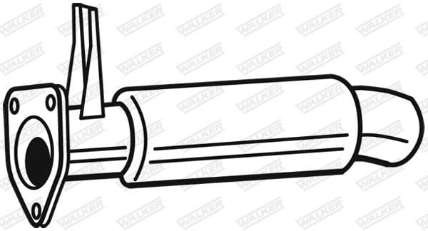WALKER 22230 Endschalldämpfer ohne Anbauteile Kompatibel mit MITSUBISHI PAJERO II V3W, V2W, V4W MB939561 MB939651 MR239651
