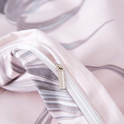 OSVINO Bed Set 2/3 Stuks Set Dekbedovertrek Set Herfstbladeren Zachte Elegantie Kussensloop All Season Home Hotel, Roze… - Image 4