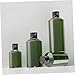 VICASKY 5pcs Portable Liquid Subpackaging Bottles Dark Green Black Dispenser Containers for Lotion Travel Use Leakproof Design Lightweight Versatile for All Liquids