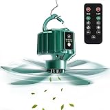 TUNISE Mini Camping Fan with LED Lantern, Portable Fan Battery Powered, USB Charging Fan, with 6.5ft