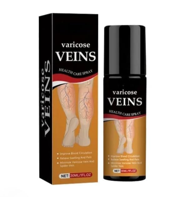 Image of Varicose Veins Spray - Natural Herbal Formula for Fast Relief | Reduces Swelling, Relieves Pain & Promotes Blood Circulation | Easy-to-Use Spray for Legs, Ankles & Feet (pack of 1)