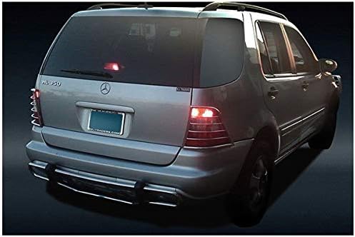 Black Horse Rear Bumper Guard Double Tube Stainless Steel Compatible with 2008-2012 Mercedes-Benz GL500-8BA20SS
