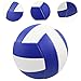 RNXRZANK Volleyball Size 5 Practice Ball for Beginners in Indoor and Outdoor Settings, Blue White