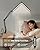 LED Desk Lamp with Clamp, Double Head with Remote Control, 55" Adjustable Swing Arm Architect Desk Lamp, Memory Function for Home Office, Workbench, Reading, Craft, Drafting