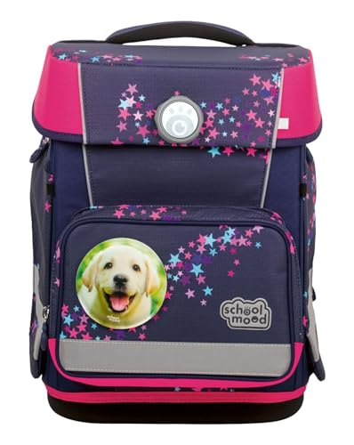 SCHOOL-MOOD Schulranzenset Champion Maxx Leni (Hund) 7-teilig Grundschule Schulrucksack Schulranzen